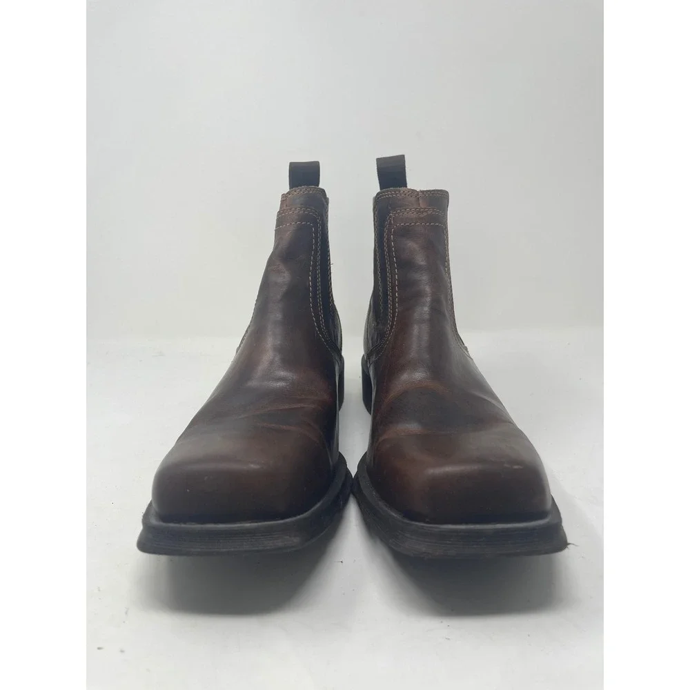 Ariat Midtown Rambler Chelsea Boots Men 9EE Brown Leather Square Toe Rock N Roll
